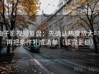 柚子影视短复盘：先确认热度放大吗，再把条件补成清单（读完更稳）