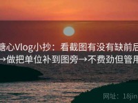 糖心Vlog小抄：看截图有没有缺前后→做把单位补到图旁→不费劲但管用