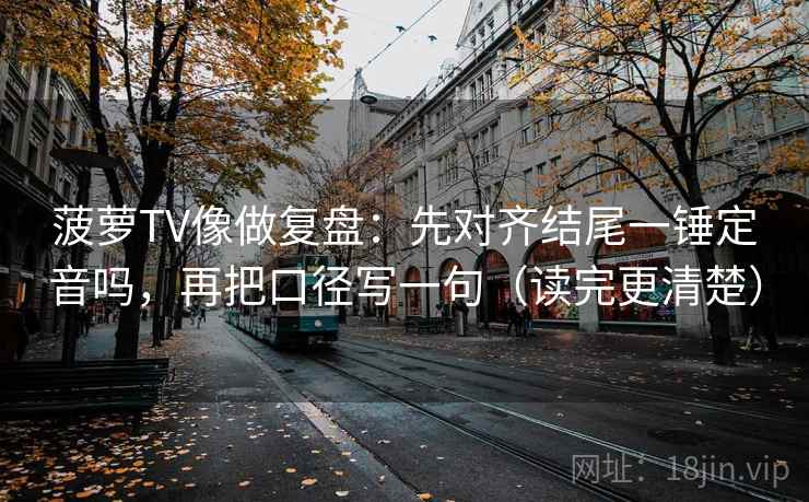 菠萝TV像做复盘：先对齐结尾一锤定音吗，再把口径写一句（读完更清楚）